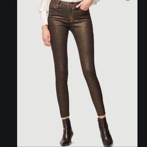 FRAME Denim Le High Skinny Metallic Old Gold 25